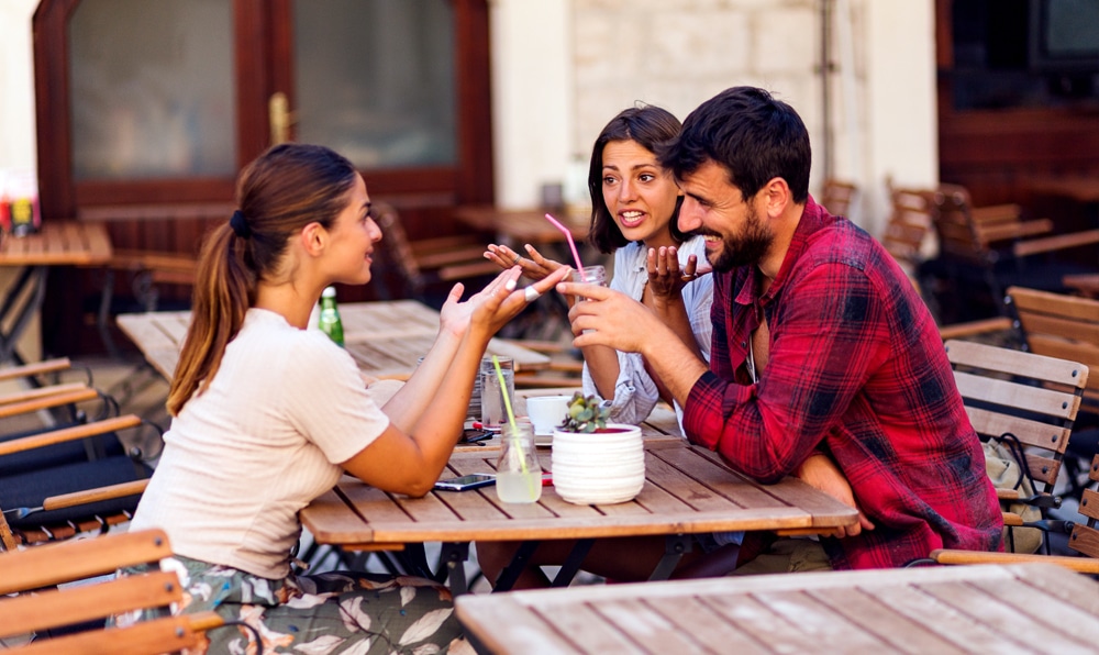 a couple on a date with a potential sister wife